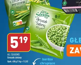 ALDI ALL SEASONS Groszek zielony 450 g oferta