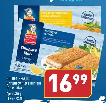 ALDI GOLDEN SEAFOOD Chrupiący filet z mintaja 400 g oferta