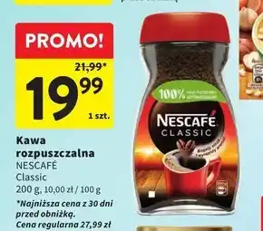 Intermarche Nescafé classic kawa rozpuszczalna 220 g oferta