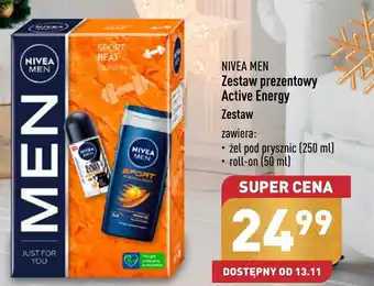 ALDI NIVEA MEN Zestaw prezentowy Active Energy oferta