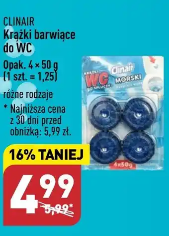 ALDI CLINAIR Krążki barwiące do WC oferta