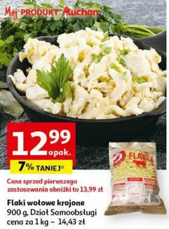 Auchan Flaki wołowe krojone 900 g oferta