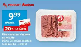 Auchan Mięso mielone z indyka na kotlety 500 g oferta