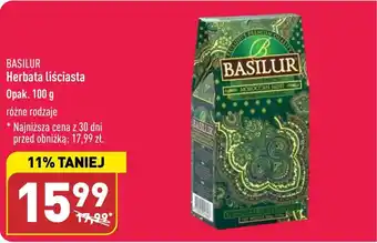 ALDI BASILUR Herbata liściasta 100 g oferta
