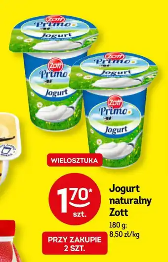 Żabka Jogurt naturalny Zott 180 g oferta