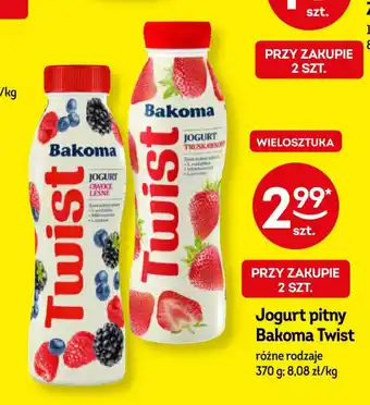 Żabka Jogurt pitny Bakoma Twist 370 g oferta