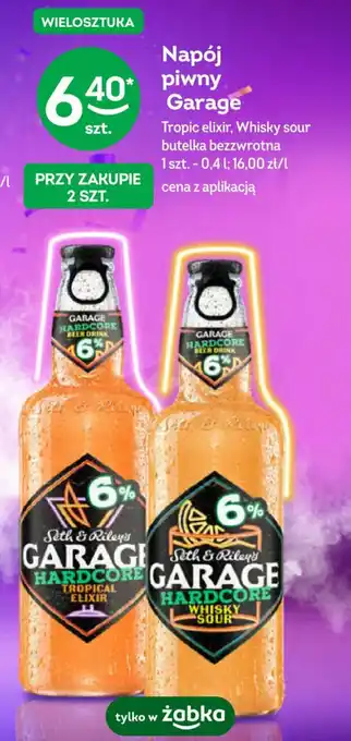 Żabka Napój piwny Garage 0,4 l oferta