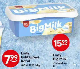 Żabka Lody Big Milk 1 l oferta