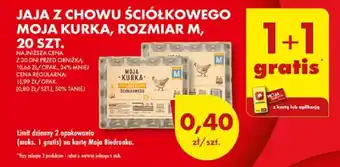 Biedronka JAJA Z CHOWU ŚCIÓŁKOWEGO MOJA KURKA ROZMIAR M 20szt. oferta