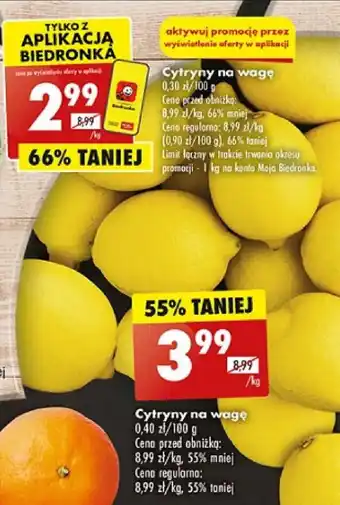 Biedronka Cytryny 1kg oferta