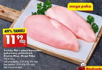 Biedronka Swieży filet z piersi kurczaka Kraina Mięs 1kg oferta
