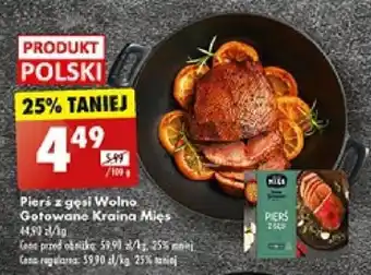 Biedronka Pierś z gęsi Wolno Gotowane Kraina Mięs 100g oferta