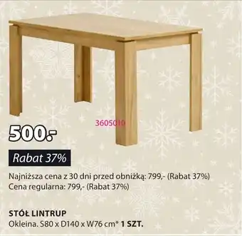 JYSK STÓŁ LINTRUP oferta