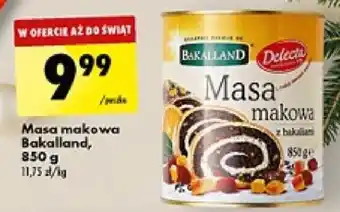 Biedronka Masa makowa Bakalland, 850g oferta