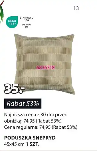 JYSK PODUSZKA SNEPRYD oferta