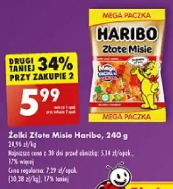 Biedronka Żelki Złote Misie Haribo 240g oferta