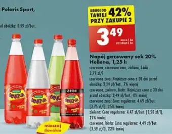 Biedronka Napój gazowany sok 20% Hellena 1,25l oferta