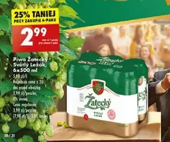 Biedronka Piwo Zatecký Světlý Ležák 500 ml oferta