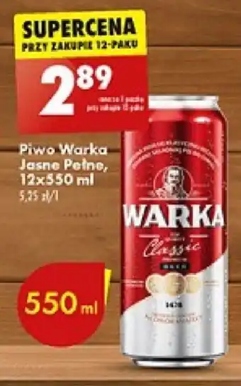 Biedronka Piwo Warka Jasne Pełne 550 ml oferta