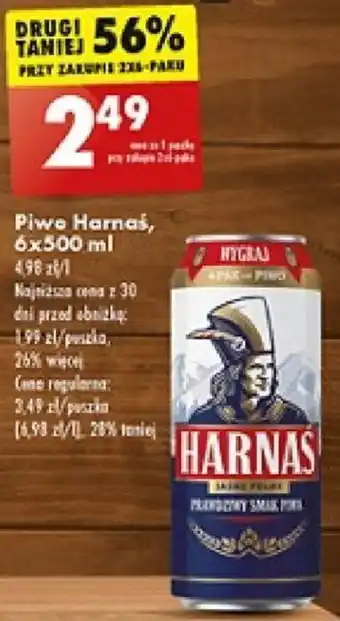 Biedronka Piwo Harnaś 500 ml oferta