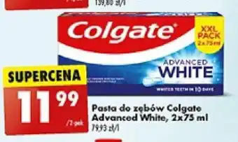 Biedronka Pasta do zębów Colgate Advanced White 2x75 ml oferta