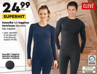 Biedronka CLEVÉ Koszulka lub legginsy termiczne damskie lub męskie oferta