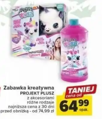 Carrefour Zabawka kreatywna PROJEKT PLUSZ oferta