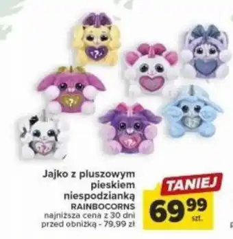 Carrefour Jajko z pluszowym pieskiem niespodzianką RAINBOCORNS oferta