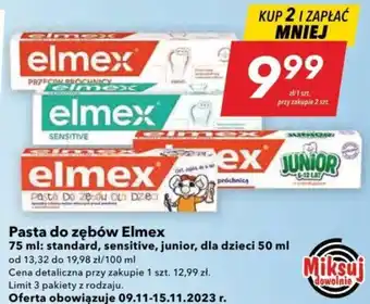 Lewiatan Pasta do zębów Elmex 75ml oferta