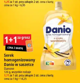 E.Leclerc Serek homogenizowany Danio w saszetce Danone 120g oferta