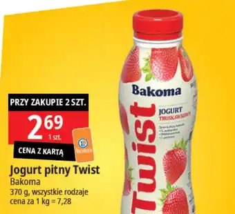 E.Leclerc Jogurt pitny Twist Bakoma 370g oferta