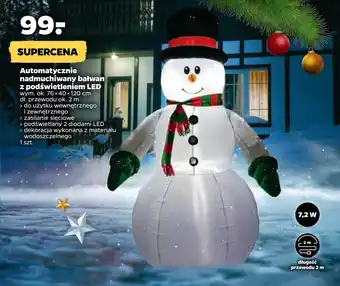 Netto Automatycznie nadmuchiwany bałwan z podświetleniem LED oferta