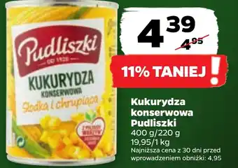 Netto Kukurydza konserwowa Pudliszki oferta