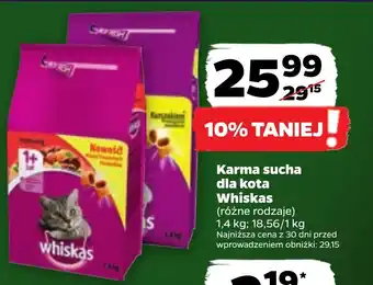 Netto Karma sucha dla kota Whiskas 1,4 kg oferta