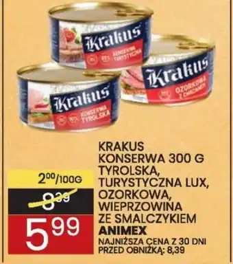 Wafelek Krakus KONSERWA 300 G ANIMEX oferta