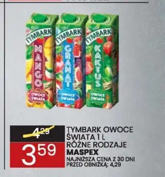 Wafelek TYMBARK OWOCE ŚWIATA 1 L MASPEX oferta