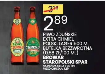PIWO ZDUŃSKIE EXTRA CHMIEL 500ml, BROWAR STAROPOLSKI SPAR