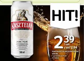 Selgros PIWO KASZTELAN JASNE PEŁNE 500 ML oferta