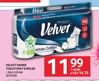 Selgros VELVET PAPIER TOALETOWY 8 ROLEK oferta