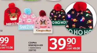 Selgros CZAPKA DZIECIĘCA LED oferta