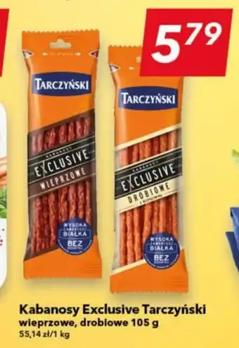 Lewiatan Kabanosy Exclusive Tarczyński wieprzowe, drobiowe 105 g oferta