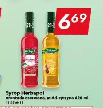 Lewiatan Syrop Herbapol oranżada czerwona, miód-cytryna 420 ml oferta