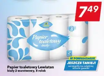 Lewiatan Papier toaletowy Lewiatan biały 2 warstwowy, 8 rolek oferta