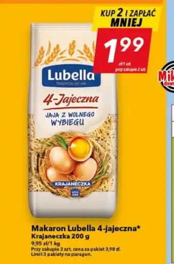 Lewiatan Makaron Lubella 4-jajeczna 200g oferta