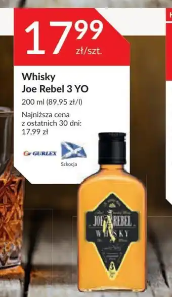 Stokrotka Whisky Joe Rebel 3 YO 200ml oferta