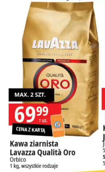 E.Leclerc Kawa ziarnista Lavazza Qualità Oro Orbico 1kg oferta