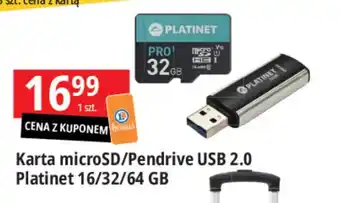E.Leclerc Karta microSD/Pendrive USB 2.0 Platinet 16/32/64 GB oferta