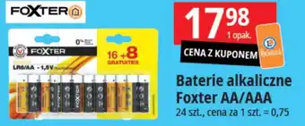 E.Leclerc Baterie alkaliczne Foxter AA/AAA 24 szt. oferta