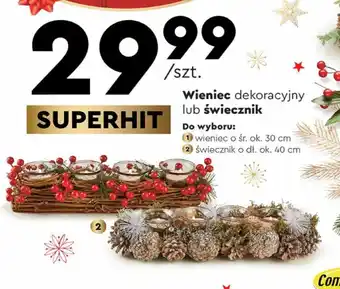 Biedronka Wieniec dekoracyjny lub świecznik oferta