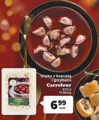 Carrefour Uszka z kapustą i grzybami Carrefour 400g oferta